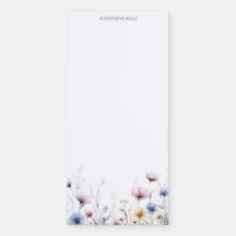 Akvarellblommor Nedre Kant Vilda Blommor