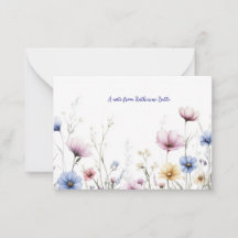 Akvarellblommor Nedre Kant Vilda Blommor