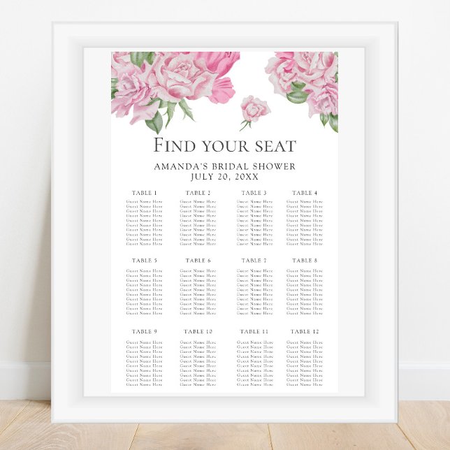 Akvarellblommor sittplan poster (Skapare uppladdad)