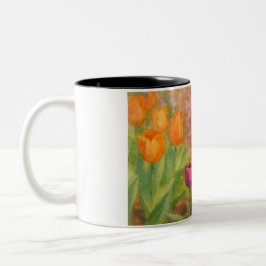 Akvarellblommor Två-Tonad Mugg