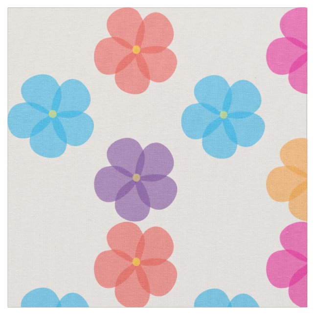 Akvarellblommor Tyg (Närbild)