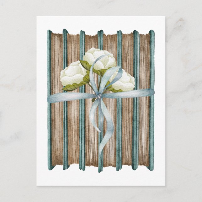 Akvarellböcker och blommor vykort (Framsida)
