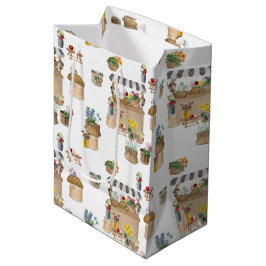 Akvarellbordsställning för blomsterkart i bondens 