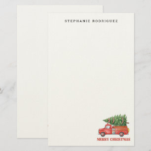 Akvarellbrandman jul brandbil brevpapper