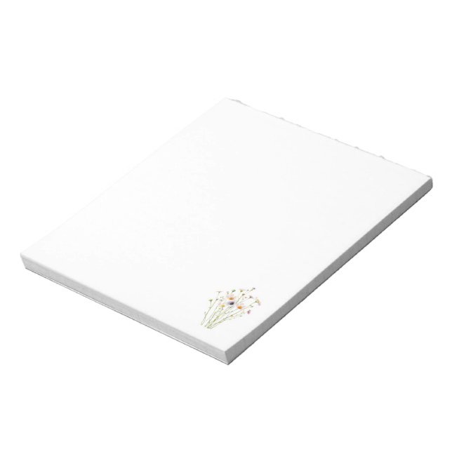 Akvarellbukett av vilda blommor anteckningsblock (Roterad)