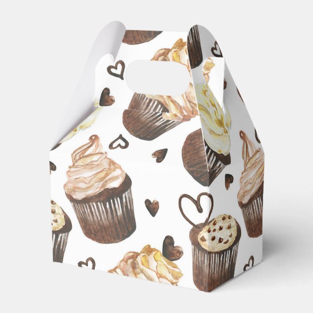 Akvarellcupcakes Presentaskar (Framsidan Sidan)