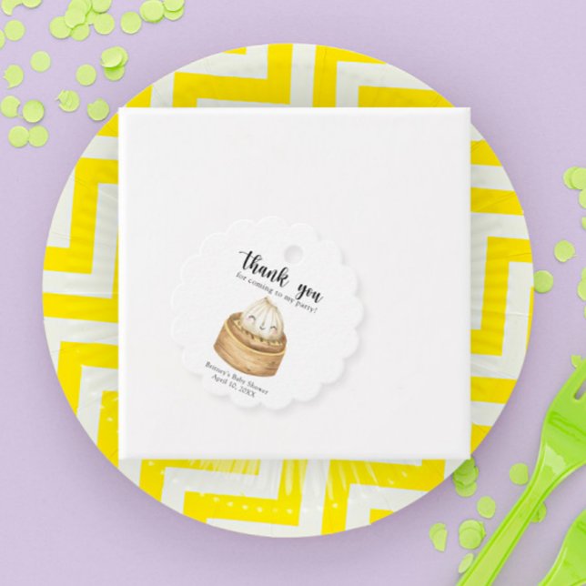 Akvarelldumpling - tack baby shower gåvor etiketter (Skapare uppladdad)