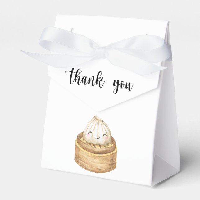Akvarelldumpling - tack baby shower presentaskar (Framsidan Sidan)