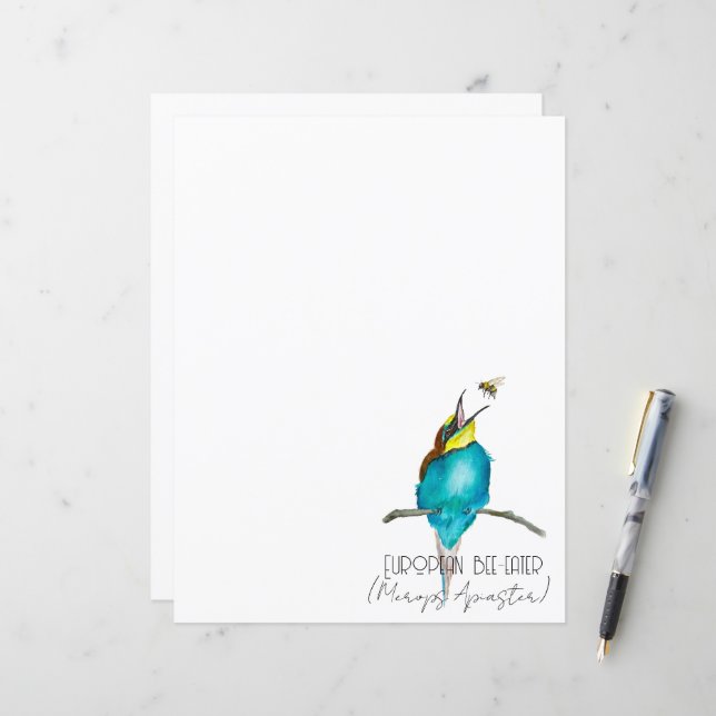 Akvarellfågel (Europeisk biätare) (Fram/Back In Situ)