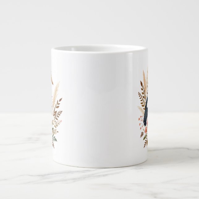 Akvarellfågel Jumbo Mugg (Framsidan)