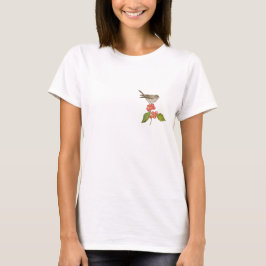 Akvarellfåglar "Sylvia curruca" T Shirt