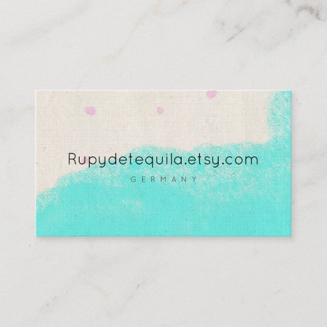 Akvarellfärg abstrakt Rupydetequila Visitkort (Framsida)