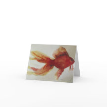 Akvarellfisk tomt kort