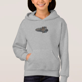 Akvarellflodhäst i vattenillustration t shirt