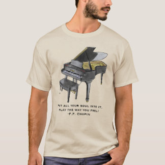 Akvarellflygel Illustration Chopin-citat T Shirt