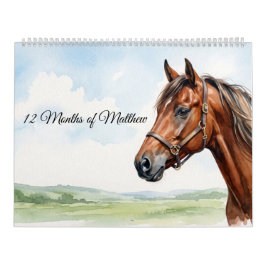 Akvarellhästar & Bibelverser Matteus Skrift Kalender