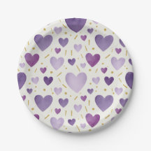 Akvarellhjärtan & Guldglitter Whimsy