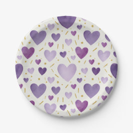 Akvarellhjärtan & Guldglitter Whimsy