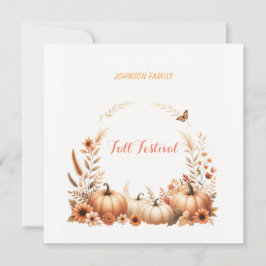 Akvarellillustration Höstfest Julkort