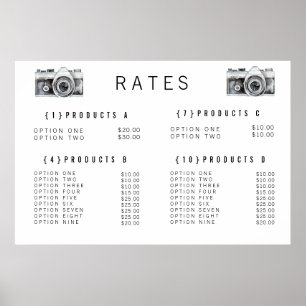 Akvarellkamera Fotograf Pris Meny Utskrift Poster