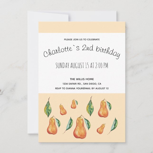 Akvarellkonst Happy Pear Meddelande (Framsida)