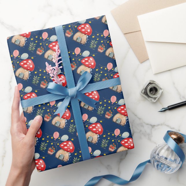 Akvarellkonst Söta Svampillustrationer Presentpapper (Gifting)