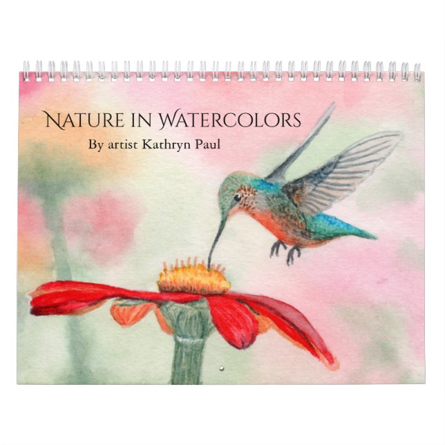 Akvarellkonst väggkalender: naturlandskap kalender (Omslag)