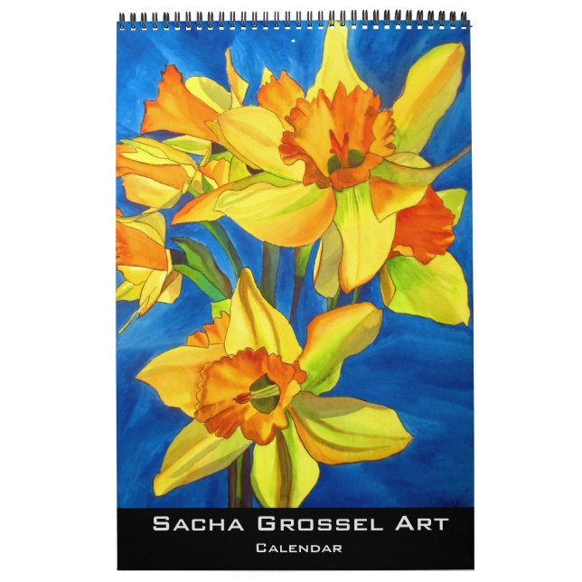 Akvarellkonstkalender av Sacha Grossel Kalender (Omslag)
