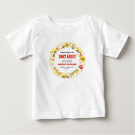 Akvarellkonstruktion 2-års födelsedagsfest t shirt