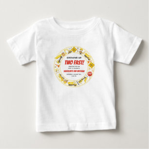 Akvarellkonstruktion 2-års födelsedagsfest t shirt