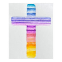 Akvarellkors/ Korskonst/ Kristen konst/ Jesus
