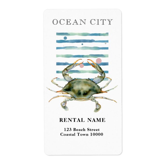 AKVARELLKRÄFTA, STRANDSTAD, HAVSSTAD FRAKTSEDEL (Framsidan)