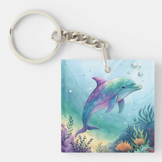 Akvarellmålad delfin (Framsidan)