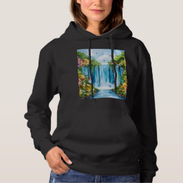 Akvarellmålad vattenfall t shirt