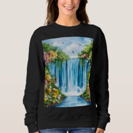Akvarellmålad vattenfall t shirt