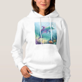 Akvarellmålade delfin t shirt
