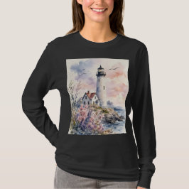 Akvarellmålade fyr t shirt