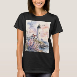 Akvarellmålade fyr t shirt