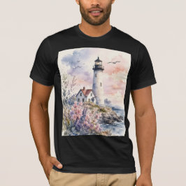 Akvarellmålade fyr t shirt