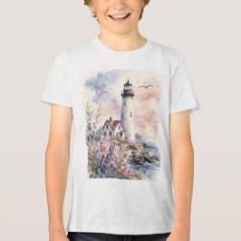 Akvarellmålade fyr t shirt