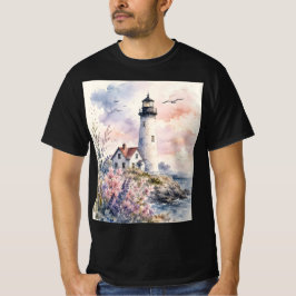 Akvarellmålade fyr t shirt