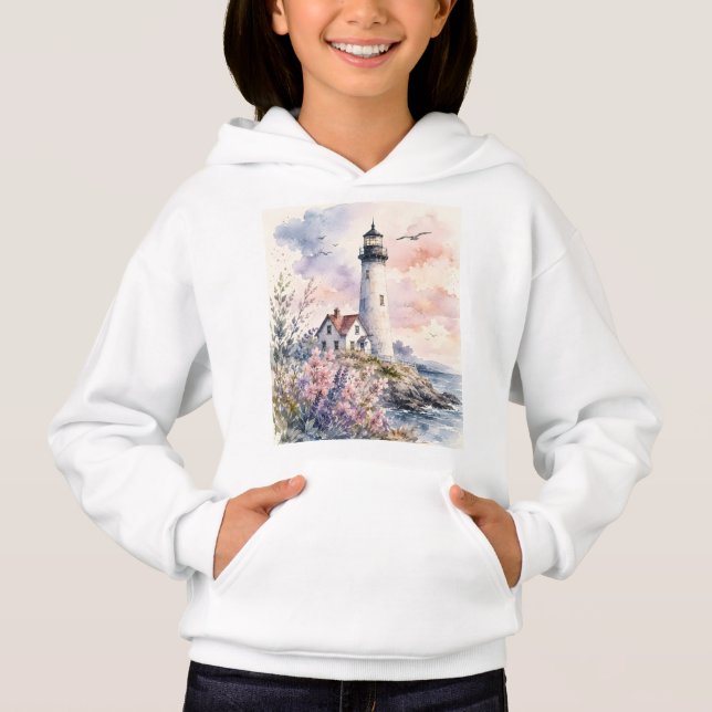 Akvarellmålade fyr t shirt (Framsida)