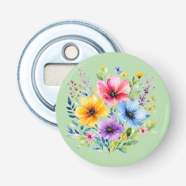 Akvarellmålade vilda blommor flasköppnare