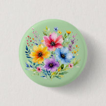 Akvarellmålade vilda blommor