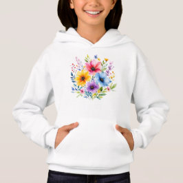 Akvarellmålade vilda blommor t shirt