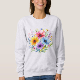 Akvarellmålade vilda blommor t shirt
