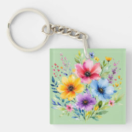 Akvarellmålade vildblommor