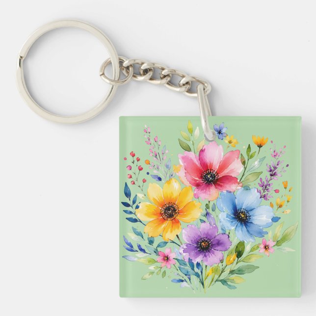 Akvarellmålade vildblommor (Framsidan)