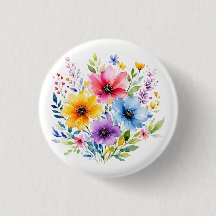 Akvarellmålade vildblommor