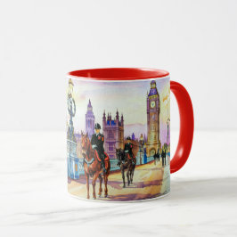 Akvarellmålning av utsikter över London Bridge #2 Mugg